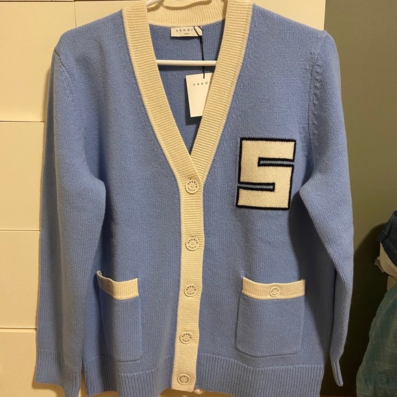 Sandro varsity blue cardigan - Picture 2 of 4